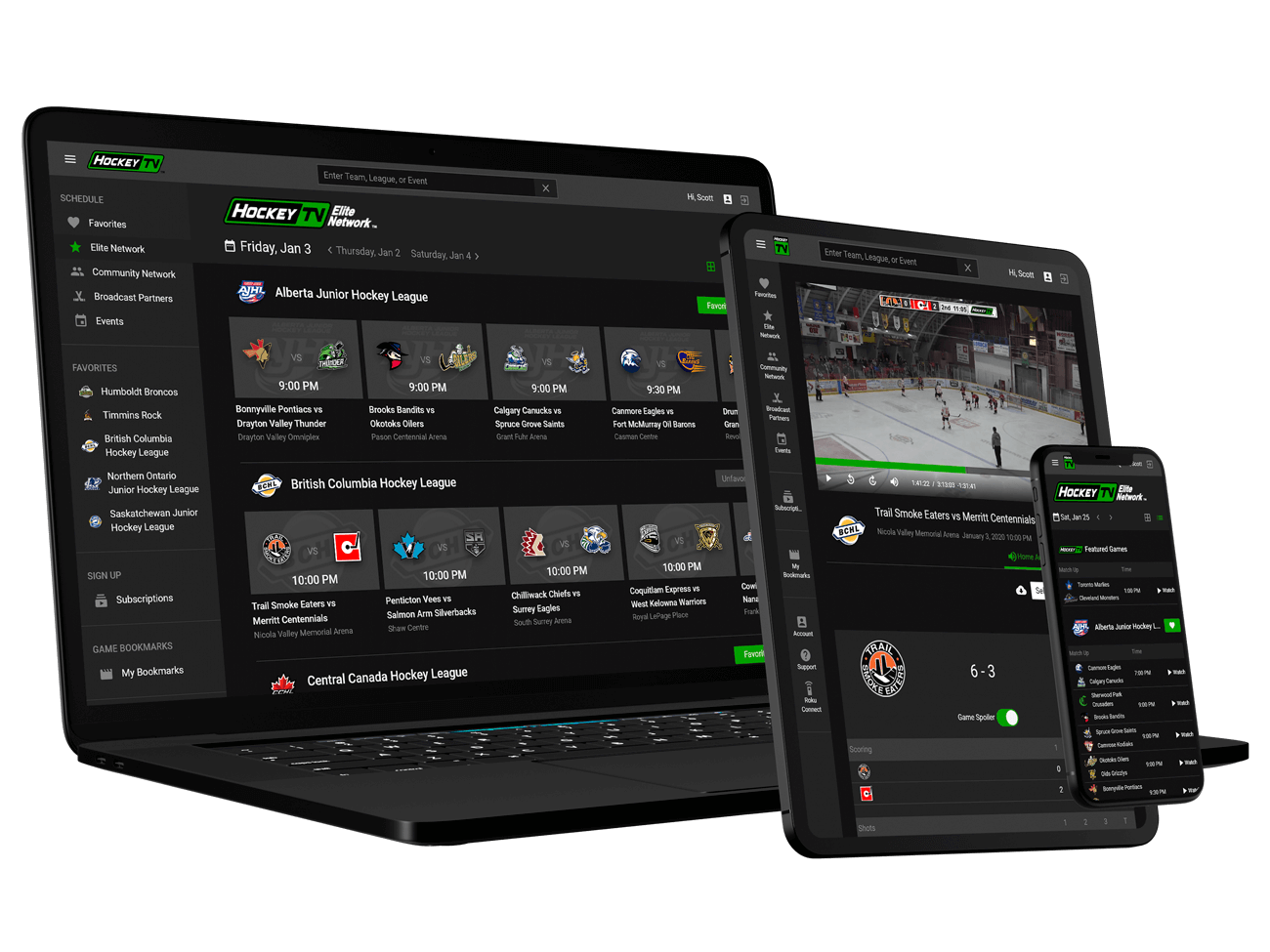 HockeyTV Devices