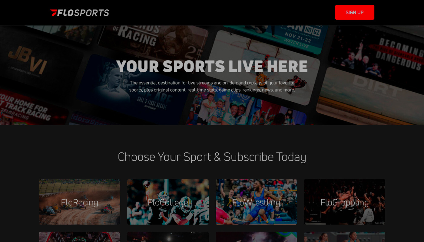 Previous FloSports website